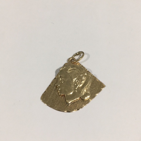 14k Yellow Gold Girl Charm - Picture 4 of 6